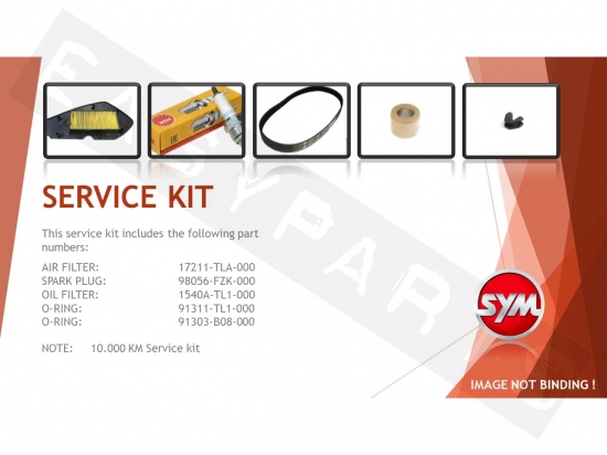 Kit entretien SYM Maxsym TL 508I 4T E5 2021-2023 (10.000km)