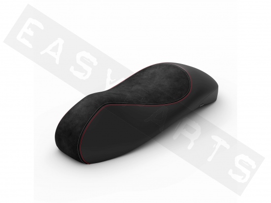 Zadel eenpersoons comfort-gel VESPA GTS Sport E5 10/2022-> Zwart / rood