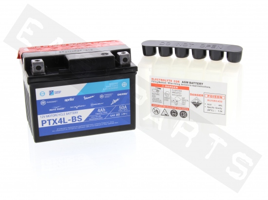 Piaggio Batterie PIAGGIO PTX4L-BS 12V-3Ah MF (sans entretien, avec acide)