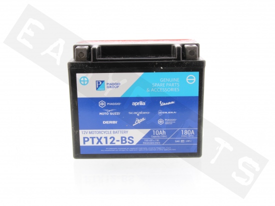 Piaggio Batterie PIAGGIO PTX12-BS 12V-10Ah MF (sans entretien, avec acide)
