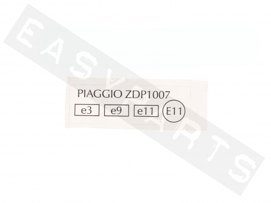 Piaggio Filter box marking decal