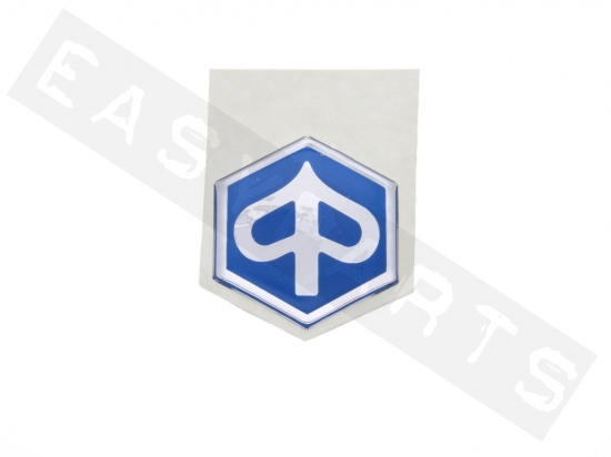 Emblème PIAGGIO logo bleu/ chromé 3D PVC (32mm)