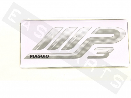 Emblème PIAGGIO 'MP3' top-case 48L chromé