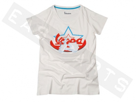 Piaggio Camiseta mangas cortas VESPA 'Star' ed. limitada 2014 blanca mujer M