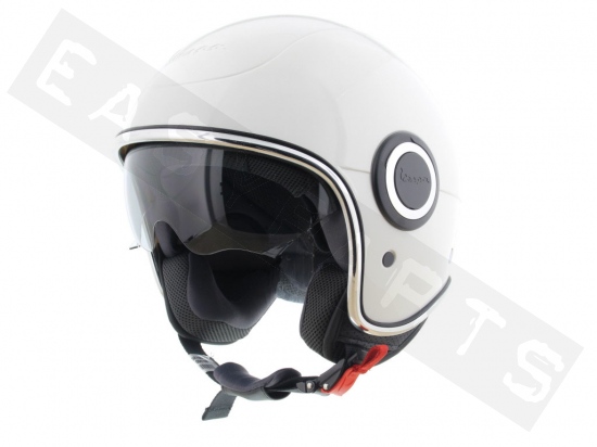 Helmet VESPA VJ1 with Small Smoke Visor White Monte 544