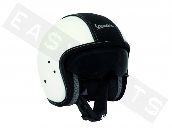 Helmet Jet VESPA Fiber Deluxe White/ Black
