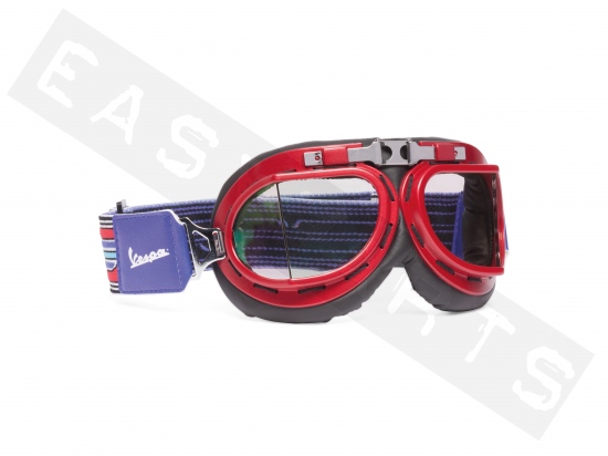 Piaggio Helmet Goggles V-Stripes VESPA Red