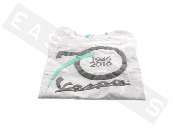 T-Shirt Vespa 70th Anniversary Unisex Grijs
