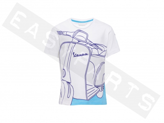Piaggio T-shirt VESPA 70th Years Young Wit Heren