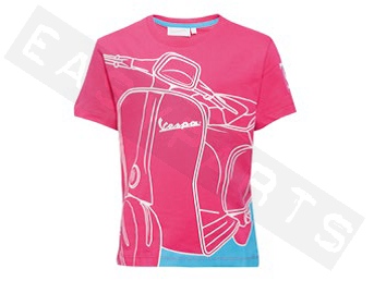 Piaggio T-Shirt VESPA 70. Jahre Young Fuchsia Damen