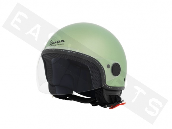 Helmet Demi Jet VESPA Visor 2 Sei Giorni Matt Green 344/A (limited edition)