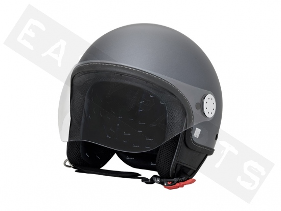Piaggio Helm Demi Jet VESPA Visor 3.0 Part III Glossy Grijs Titanium G03