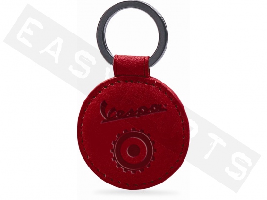 Piaggio Schlüsselanhänger VESPA 'Open' Leder in Rot
