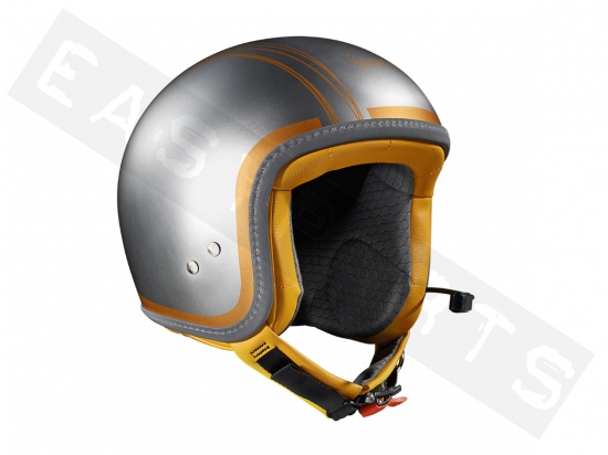 Helmet Jet VESPA Elettrica Tech Chrome/ Copper Bluetooth Communication