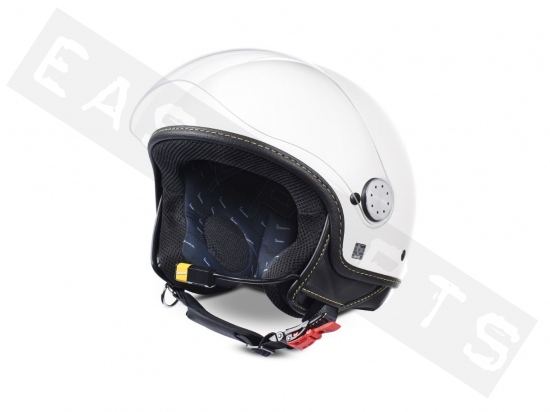Merg Rose kleur Yoghurt Helm Demi Jet VESPA Visor BT (Bluetooth) wit 544 - Helmen - EasyParts.nl -  Scooter- en brommeronderdelen bestellen