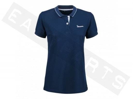 Polo-Shirt Vespa-Graphic Blau Damen