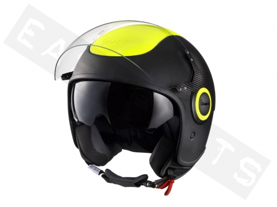 Piaggio Helmet Demi Jet VESPA VJ Fluo Yellow (double visor)
