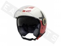 Helmet Demi Jet VESPA VJ Racing Sixties White / Red (double visor)