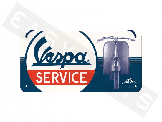 Piaggio Plaque métal suspendue VESPA Service