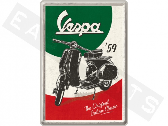 Piaggio Plaque métal VESPA The Original Italian Classic