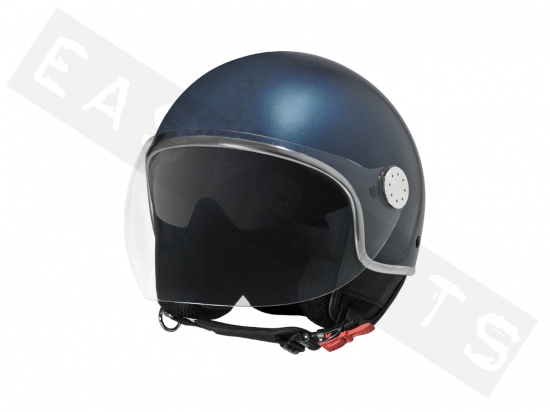 Helmet Demi Jet PIAGGIO Mirror Blue Oxygen B12 (STD)