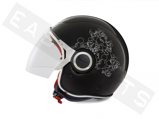 Helm Demi Jet VESPA VJ Disney Mickey Mouse Edition By Vespa zwart