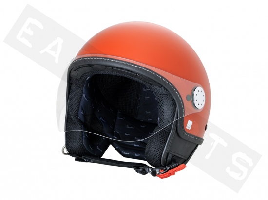 Helm Demi Jet VESPA Visor 4.0 glänzend Ziegelstein orange (A11)