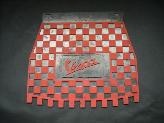 Parafango posteriore in gomma VESPA Vintage a scacchiera rosso