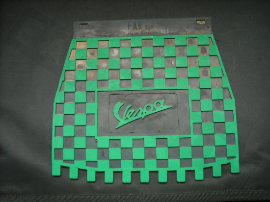 Spritzschutzblech hinten Gummi Vespa Vintage Schachbrett Grün