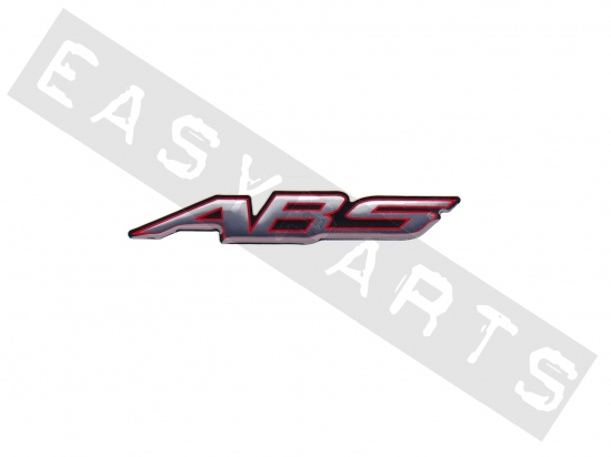 Piaggio Emblem VESPA 'ABS' Silber/Rot (78x13mm) 