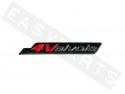 Emblem VESPA '4Valvole' Rot/Chrom (80x14mm)  