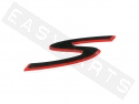 Emblema S Negro / Rojo (65x30)