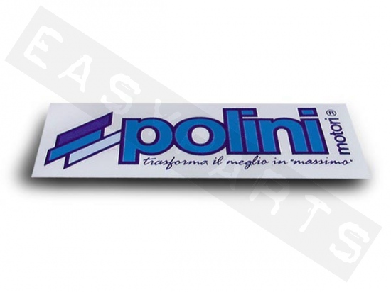 Aufkleber POLINI rechteckig blaues PVC (100cm)