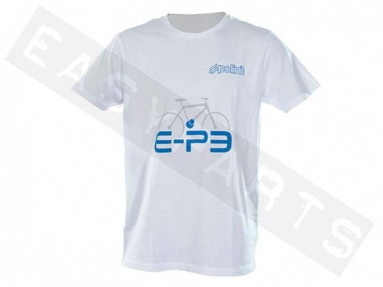 T-shirt POLINI E-P3 Blue-line blanc Unisexe