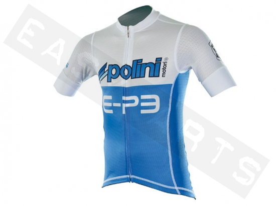 Maglia bici POLINI E-P3 Blue-Line bianco / azzurro Uomo
