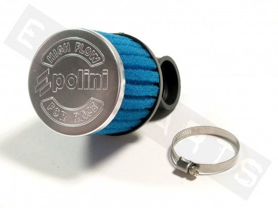 Air Filter POLINI Special Blue Inclined 90° Long Ø38 PHBL