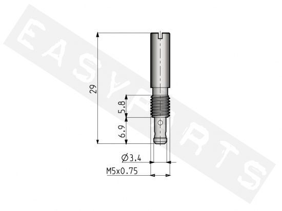 Gicleur secondaire POLINI Dell'Orto SI Ø3,4mm