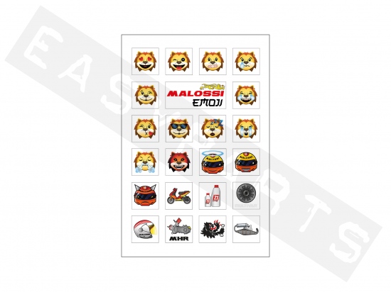Cartella Di Mini Adesivi Malossi Emoji 11,5x16,8 Cm