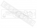 Autoadesivo MALOSSI Leone dx (23cm) bianco