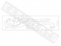 Sticker MALOSSI Leeuw Links Wit (23cm)