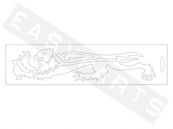 Sticker MALOSSI Leeuw Links Wit (23cm)