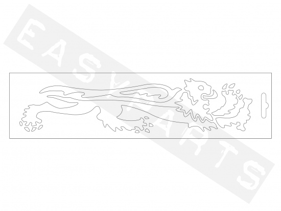 Autoadesivo MALOSSI Leone dx (14cm) bianco