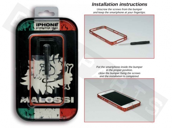 Cover Bumper MALOSSI Aluminium voor iPhone 5-5S
