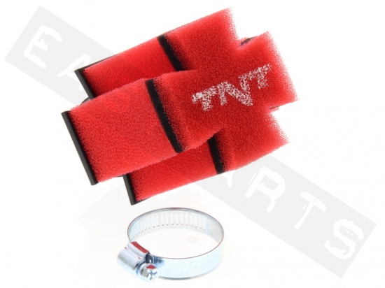 Filtre à air TNT Cross mousse rouge droit Ø28-35 PHBG/PHVA/PHBN