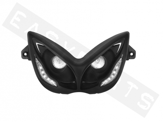 Maschera Doppio faro con LED DMP stile R8 nero Nitro/ Aerox