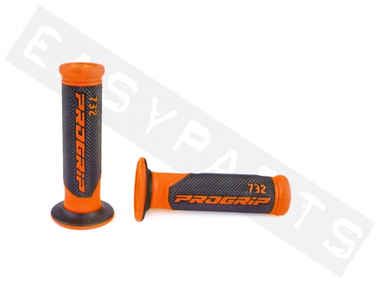Handlebar grips Progrip 732 black/ orange fluo