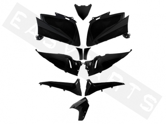 Bodywork set TNT Glossy Black T-Max 530 2012-2014 (10 pieces)