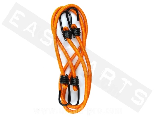 Bungee cord with hooks L.60cm orange (2x)
