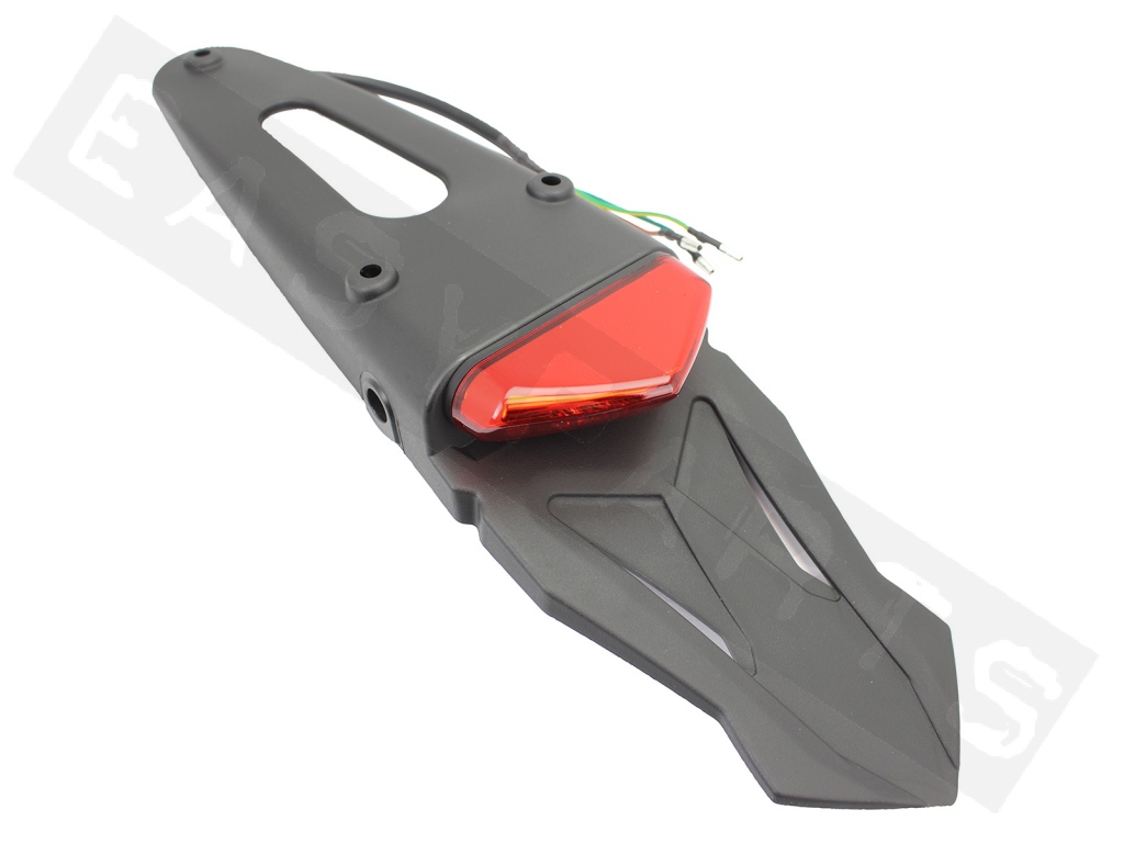 Kotflügel hinten mit Rücklicht LED TNT Enduro rot/schwarz universal -  Rücklicht -  - Mofa, Roller, Ersatzteile und Zubehör