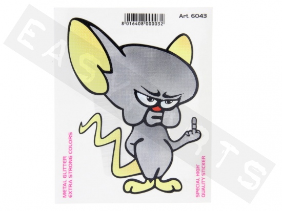 Aufkleber böse Maus (10x12cm)